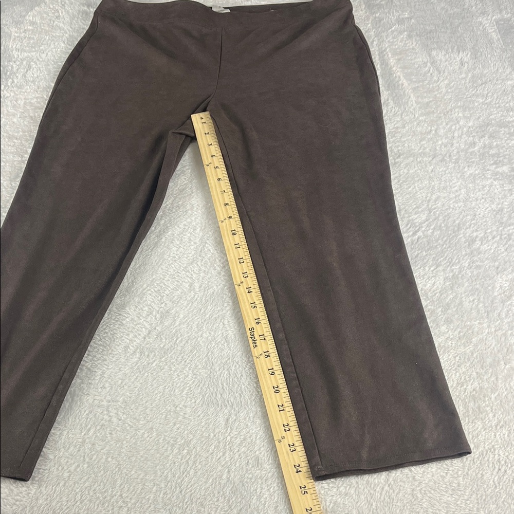 Chico's Women's size‎ 10 Brown Straight-Leg Pants - Picture 2 of 6